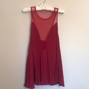 Red Free People Tank